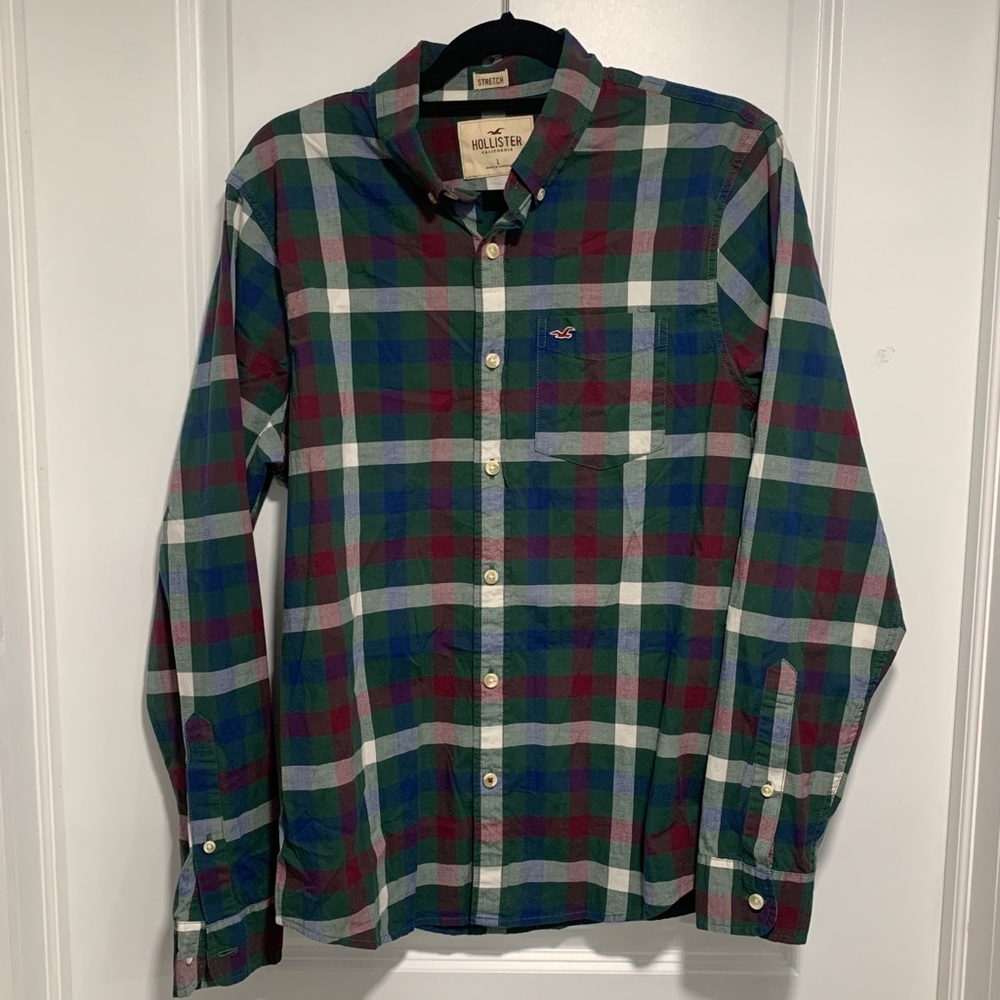 Hollister flannel print button down